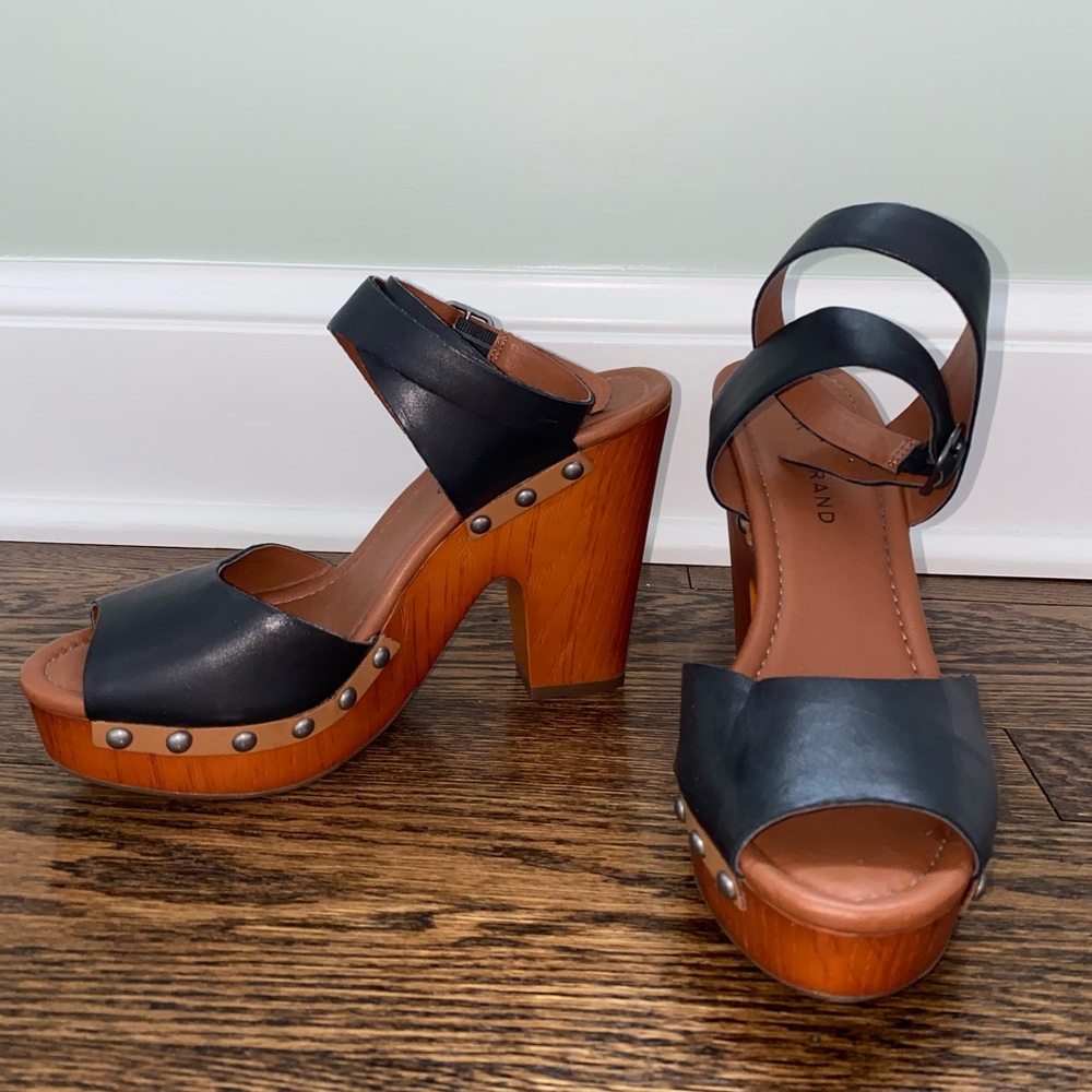 Lucky Brand Block Wedge Heels